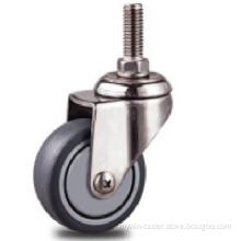 1.5 inch Stainless steel bracket light duty flat TPR casters without brakes